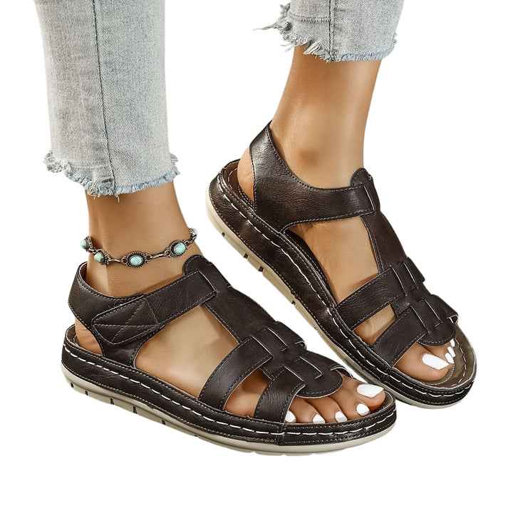 Tullia | Strappy Slide Sandals with Woven Upper