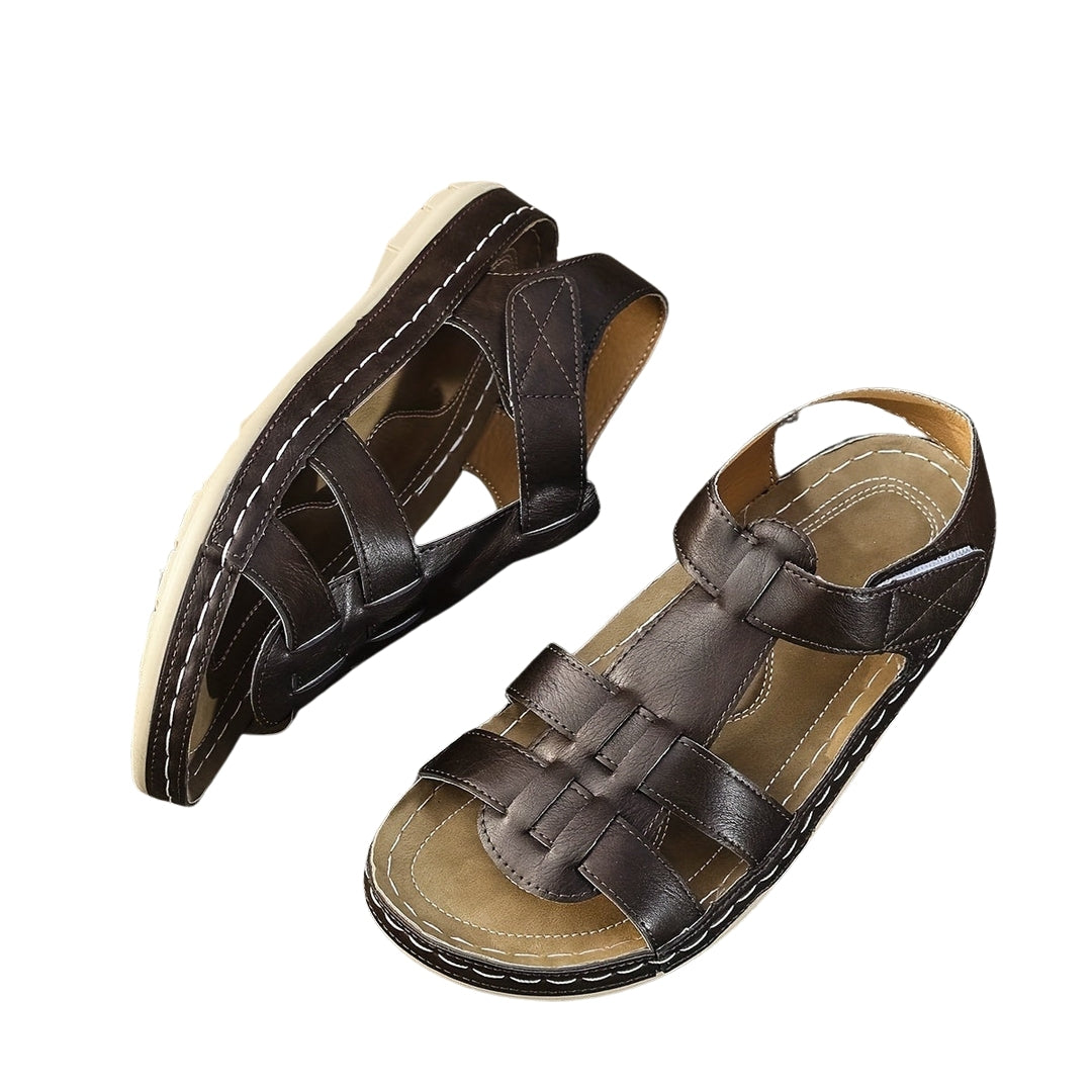 Tullia | Strappy Slide Sandals with Woven Upper