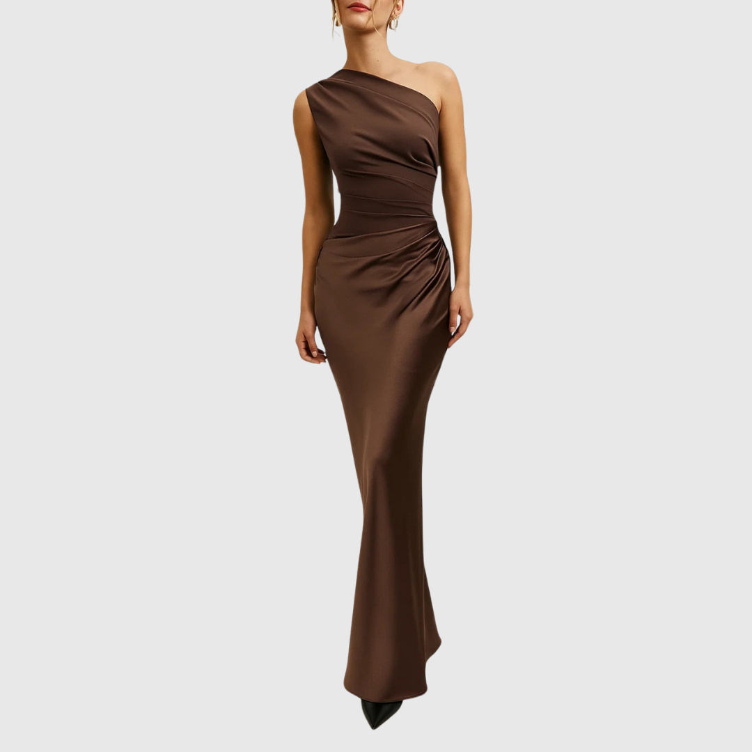 Tyzavira | Elegant One Shoulder Maxi Dress