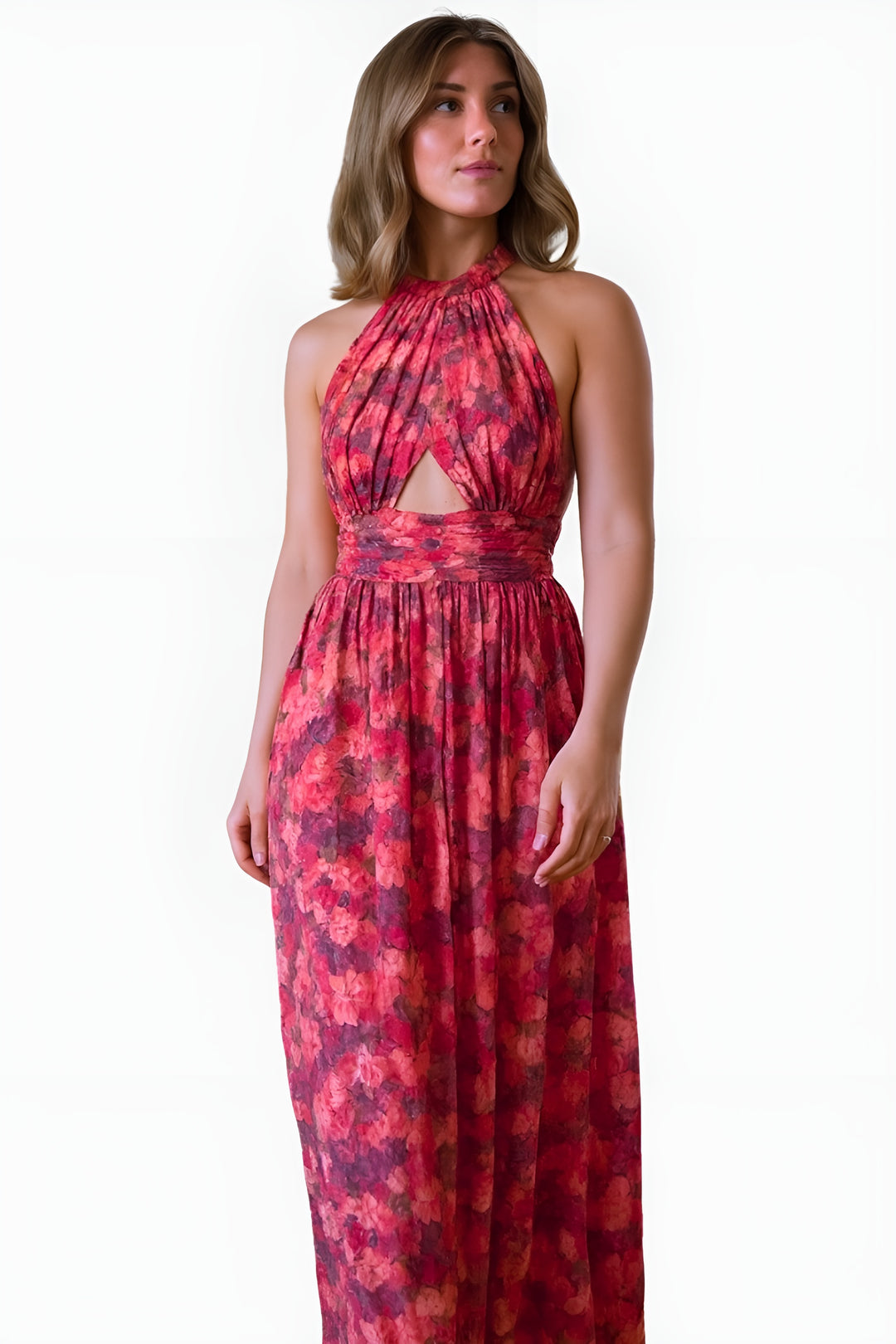 Ulyndessa | Elegant Halter Maxi Dress with Front Slit