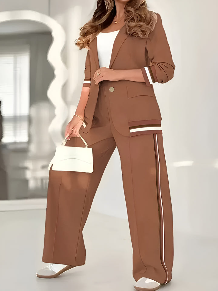 Unity | Chic Two Piece Set with Blazer and Wide Leg Pants
