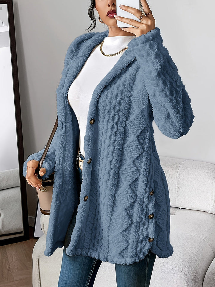 Ursula | Hooded Knit Cardigan with Button Front