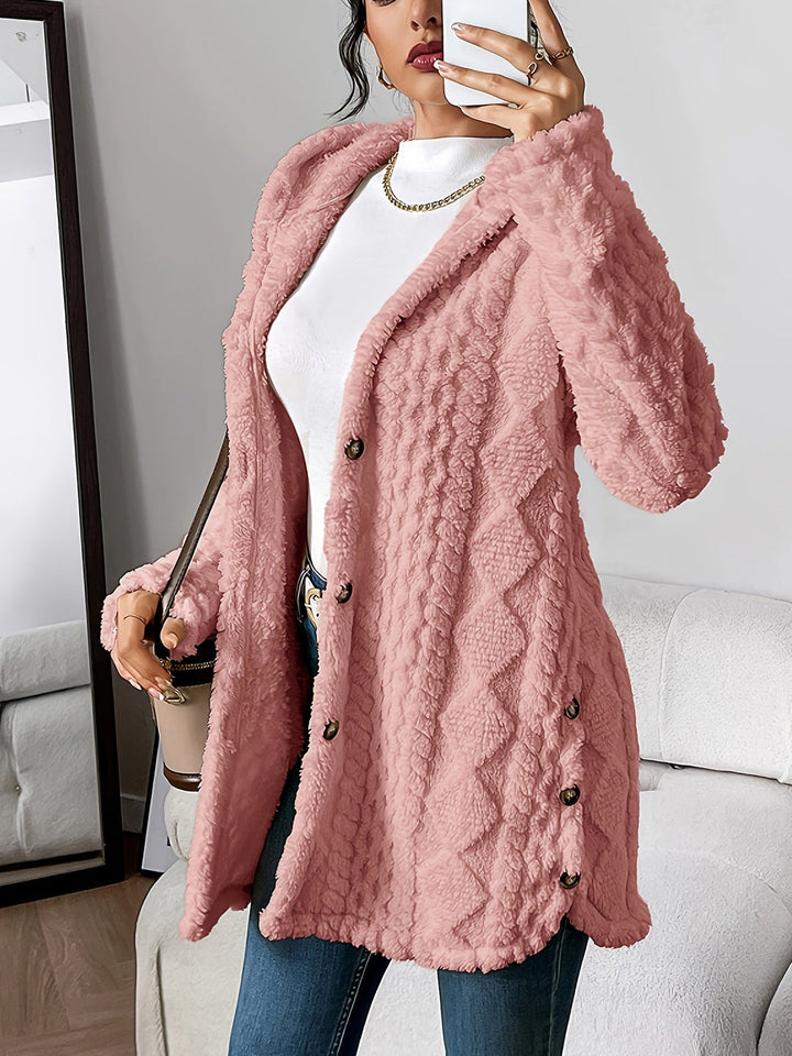 Ursula | Hooded Knit Cardigan with Button Front