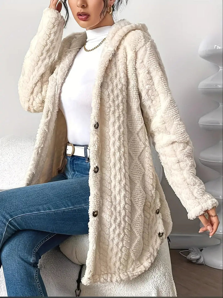 Ursula | Hooded Knit Cardigan with Button Front