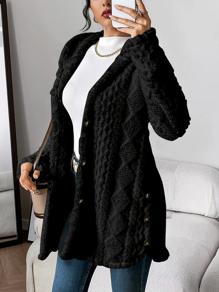 Ursula | Hooded Knit Cardigan with Button Front
