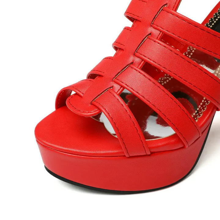 Vanessa | Platform High Heel Sandals with Strappy Design