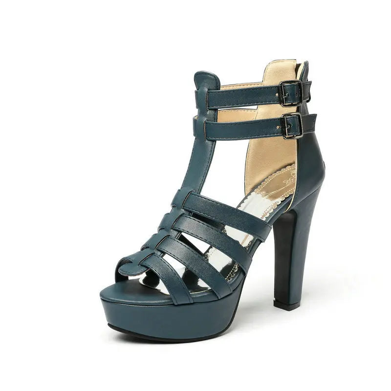 Vanessa | Platform High Heel Sandals with Strappy Design