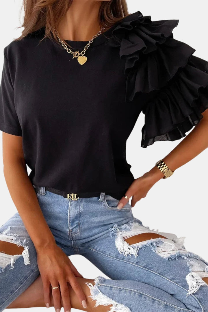 Velessa | Chic Ruffle Sleeve Top