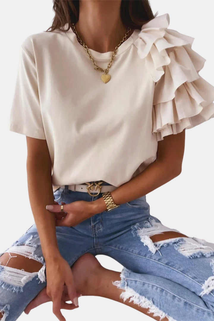 Velessa | Chic Ruffle Sleeve Top