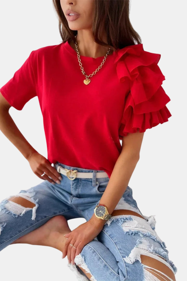 Velessa | Chic Ruffle Sleeve Top