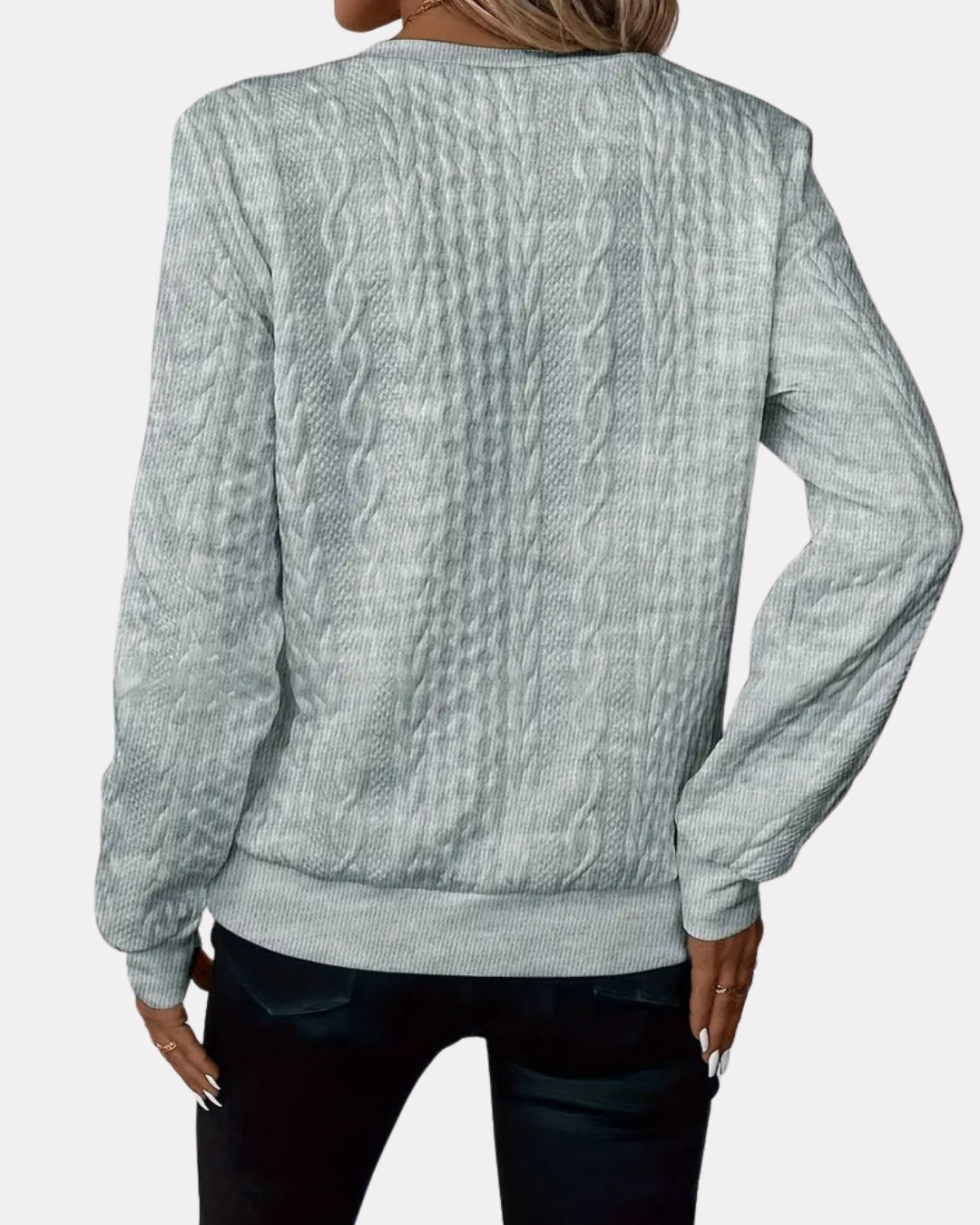 Velisse | Cable Knit Quarter Zip Sweater