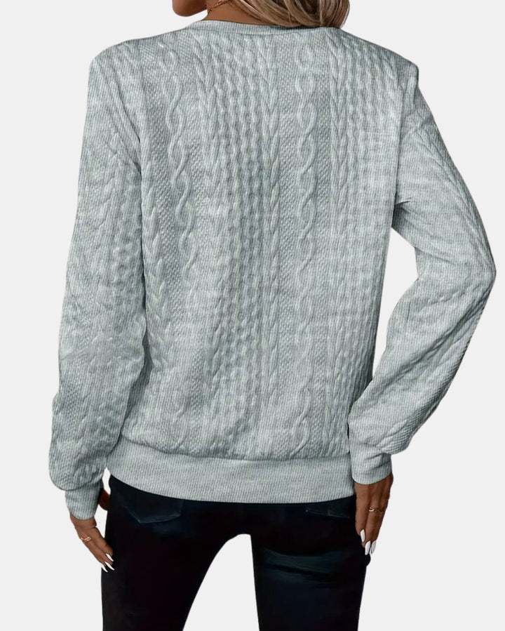 Velisse | Cable Knit Quarter Zip Sweater