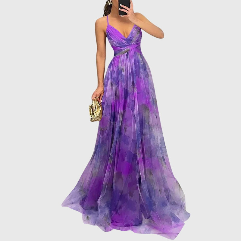Virella | Elegant Maxi Dress with V-Neck