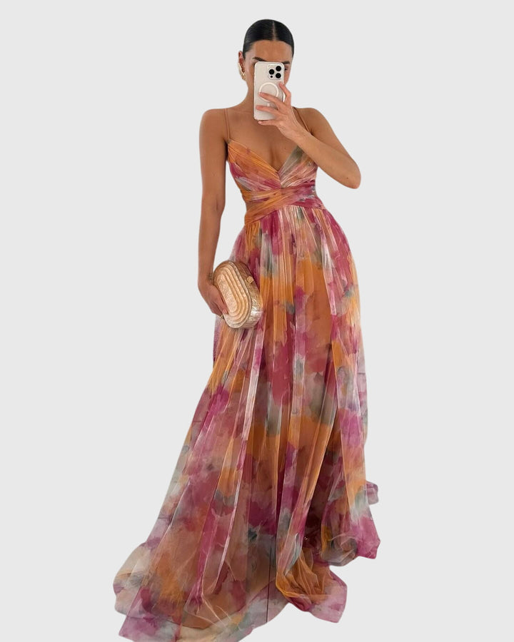 Virella | Elegant Maxi Dress with V-Neck