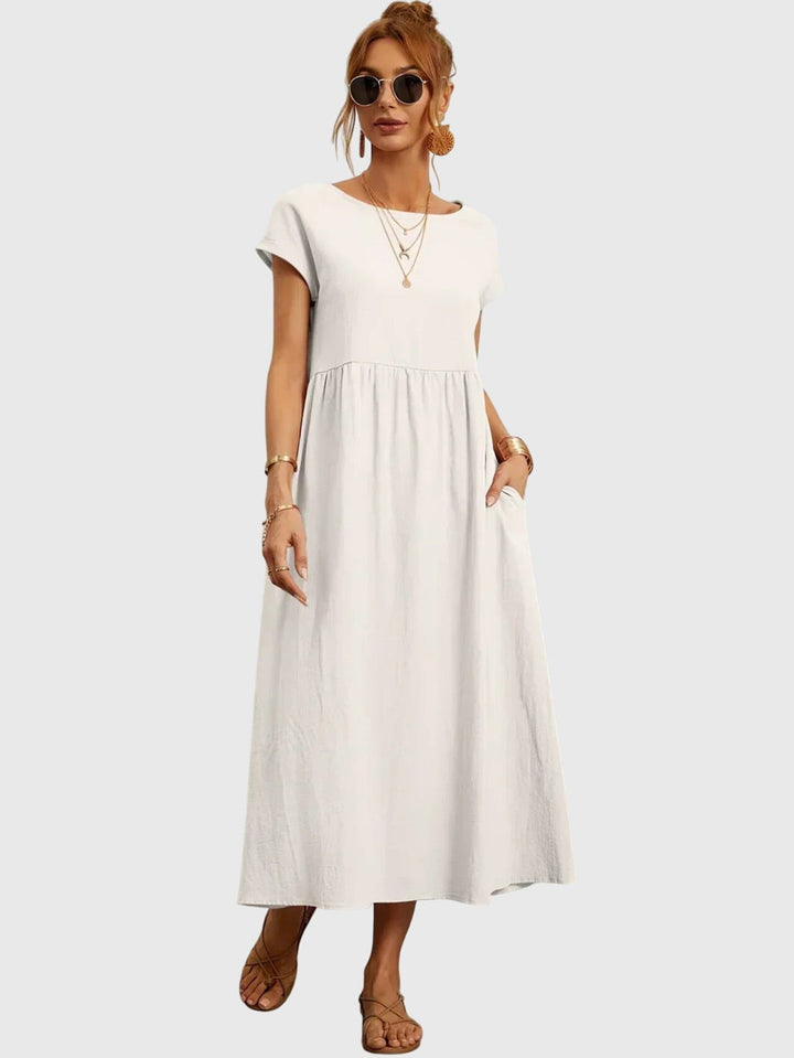 Vorynza | Relaxed Midi Dress with Pockets