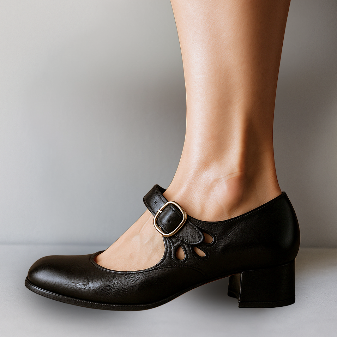 Wania | Classic Mary Jane Heels with Buckle Strap