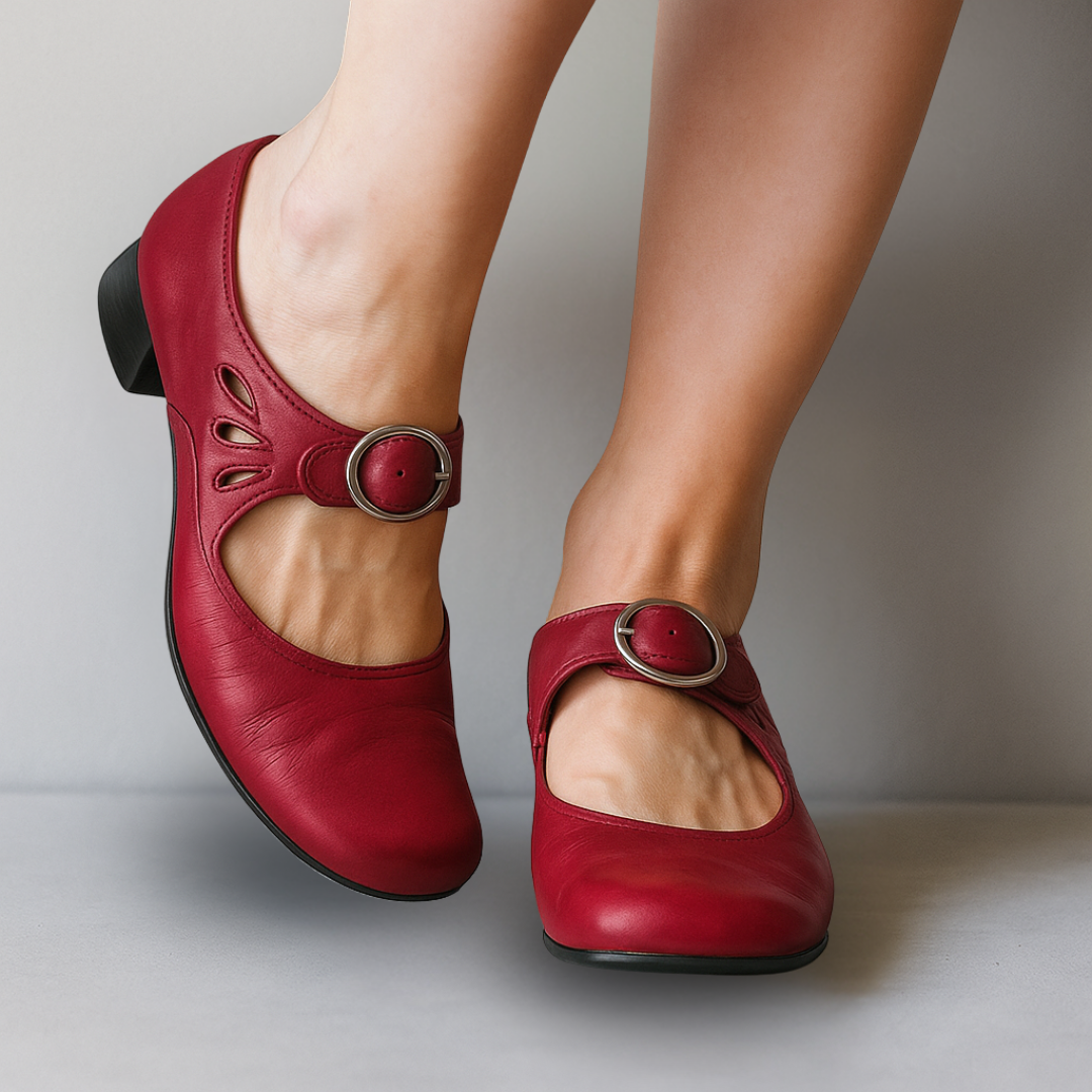 Wania | Classic Mary Jane Heels with Buckle Strap
