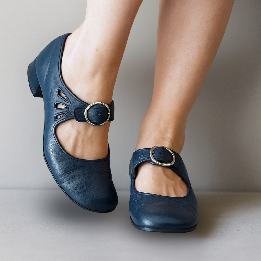 Wania | Classic Mary Jane Heels with Buckle Strap