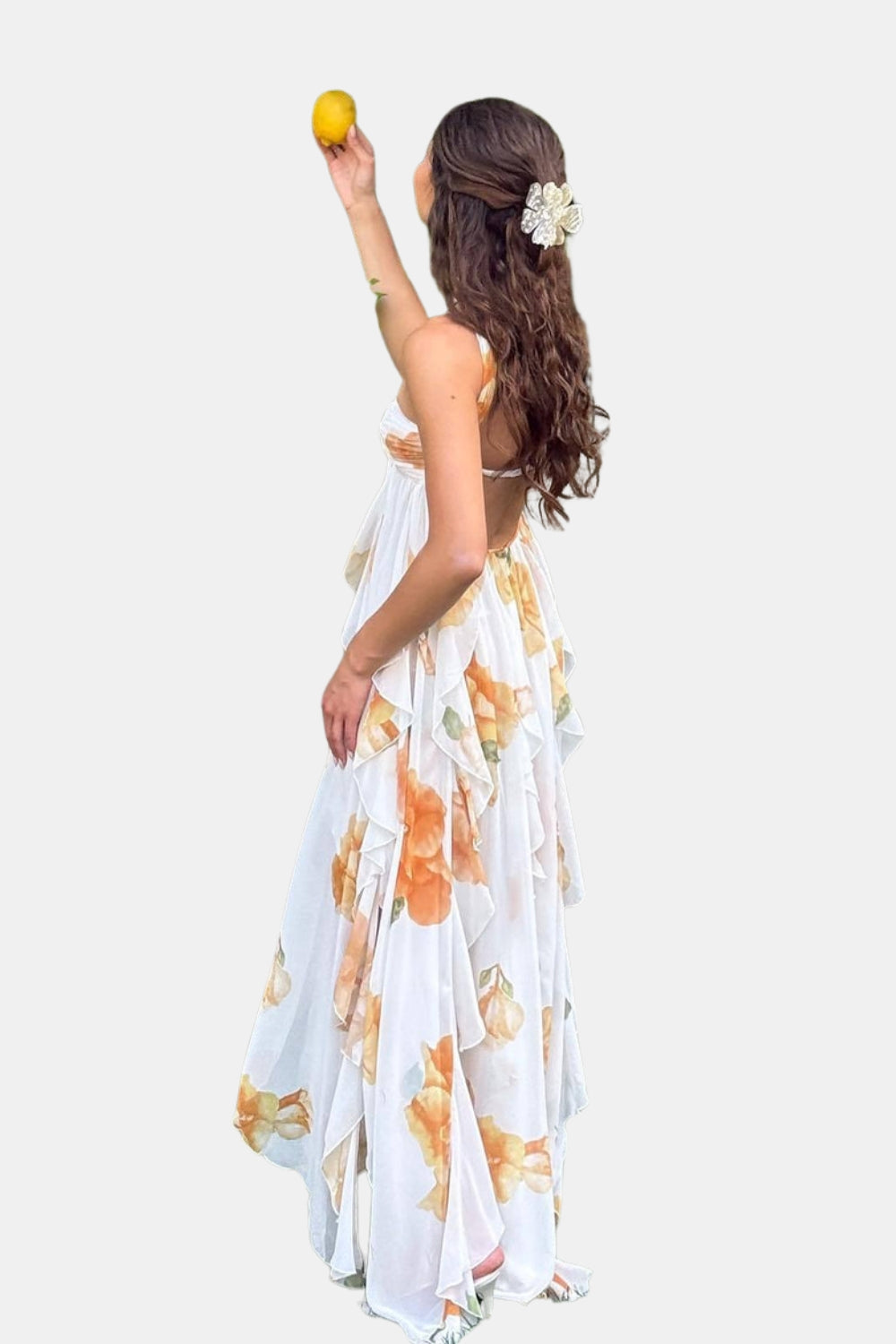 Waryndora | Elegant Halter Maxi Dress with Empire Waist