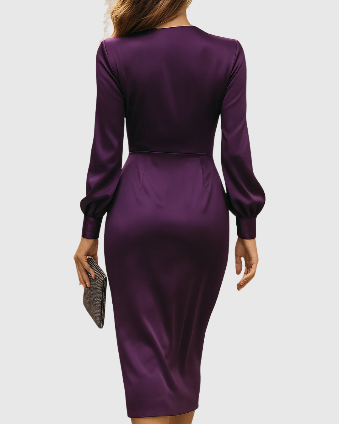 Werylla | Refined Wrap Midi Dress with Tie Waist