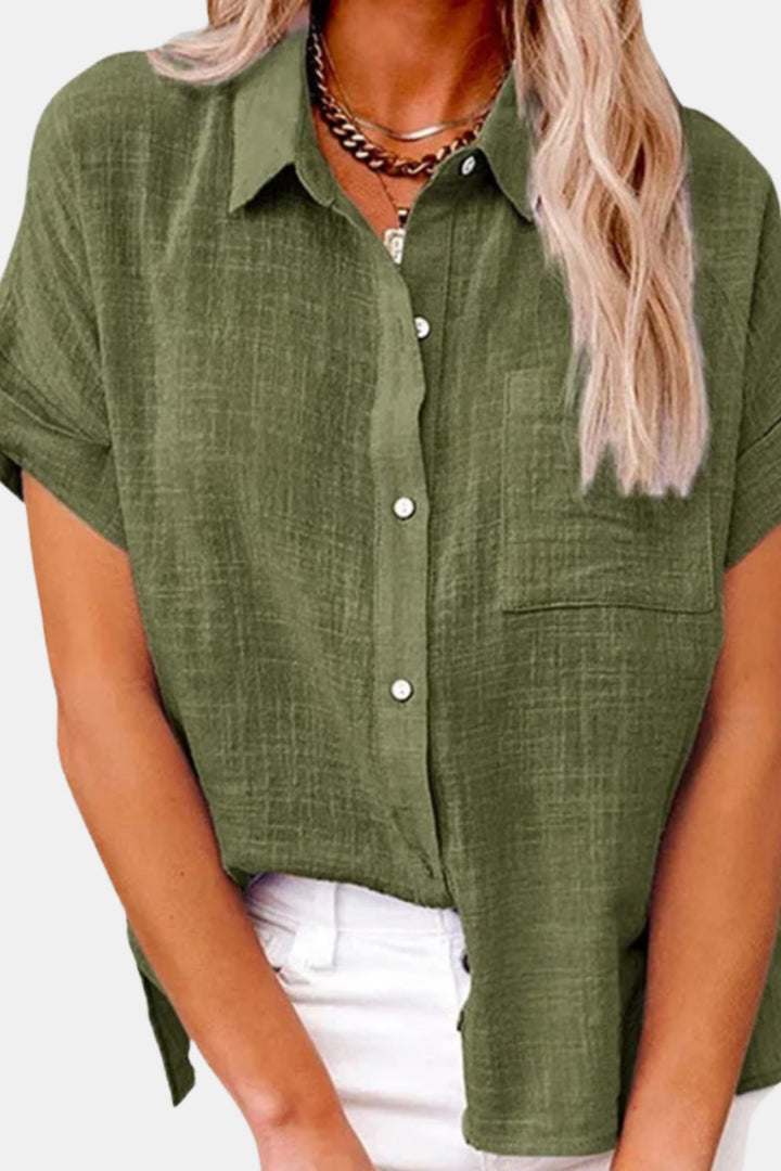 Westlynne | Button Front Shirt with Short Sleeves