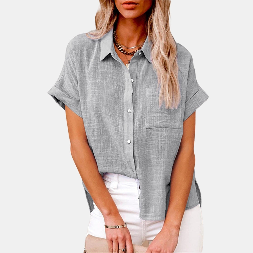 Westlynne | Button Front Shirt with Short Sleeves