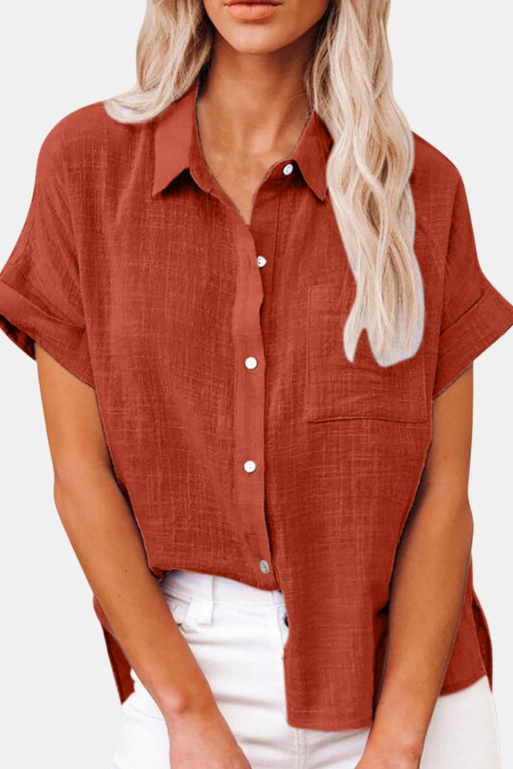 Westlynne | Button Front Shirt with Short Sleeves