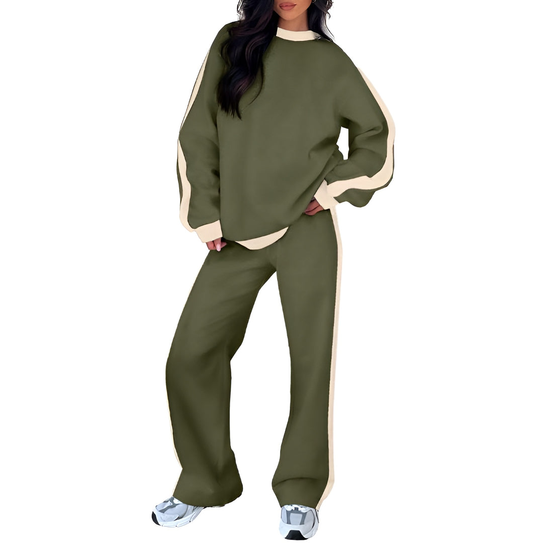 Winifred | Casual Two Piece Set with Sweatshirt and Wide Leg Pants