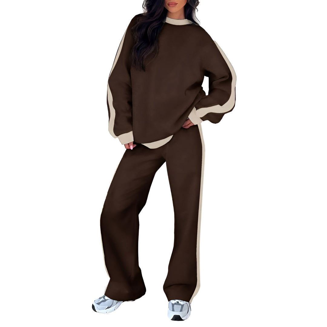 Winifred | Casual Two Piece Set with Sweatshirt and Wide Leg Pants