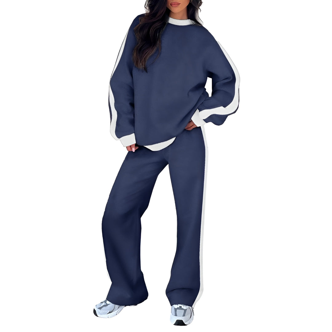 Winifred | Casual Two Piece Set with Sweatshirt and Wide Leg Pants