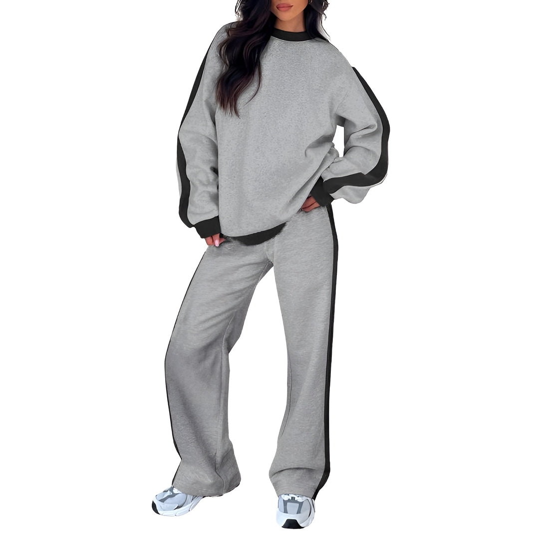 Winifred | Casual Two Piece Set with Sweatshirt and Wide Leg Pants