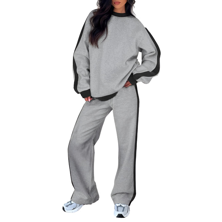 Winifred | Casual Two Piece Set with Sweatshirt and Wide Leg Pants