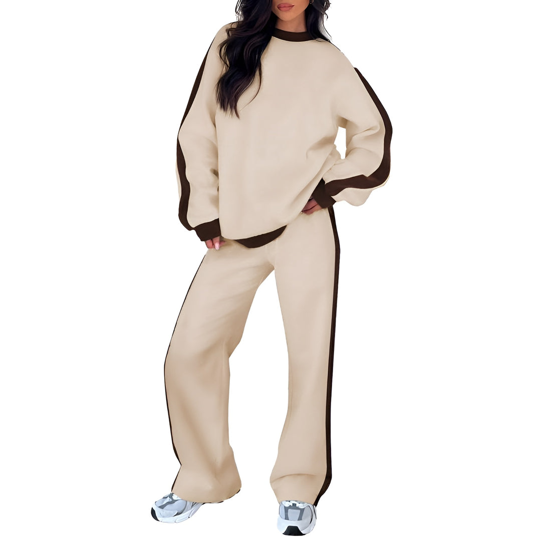 Winifred | Casual Two Piece Set with Sweatshirt and Wide Leg Pants