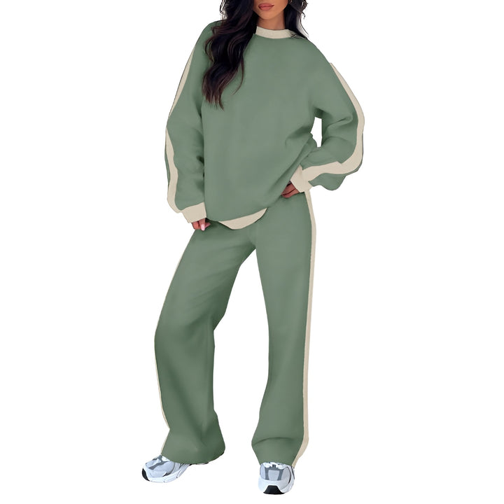 Winifred | Casual Two Piece Set with Sweatshirt and Wide Leg Pants