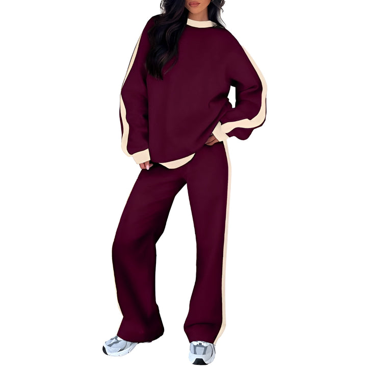 Winifred | Casual Two Piece Set with Sweatshirt and Wide Leg Pants