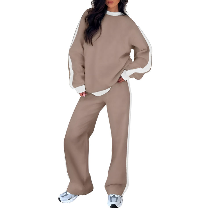 Winifred | Casual Two Piece Set with Sweatshirt and Wide Leg Pants