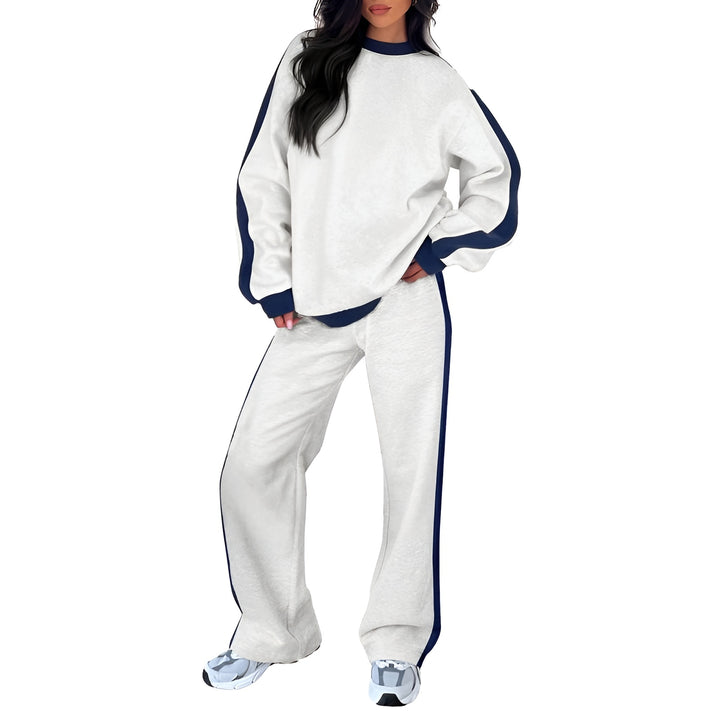 Winifred | Casual Two Piece Set with Sweatshirt and Wide Leg Pants