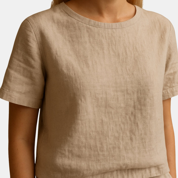 Xanthe | Classic Short Sleeve Top and Pants Set