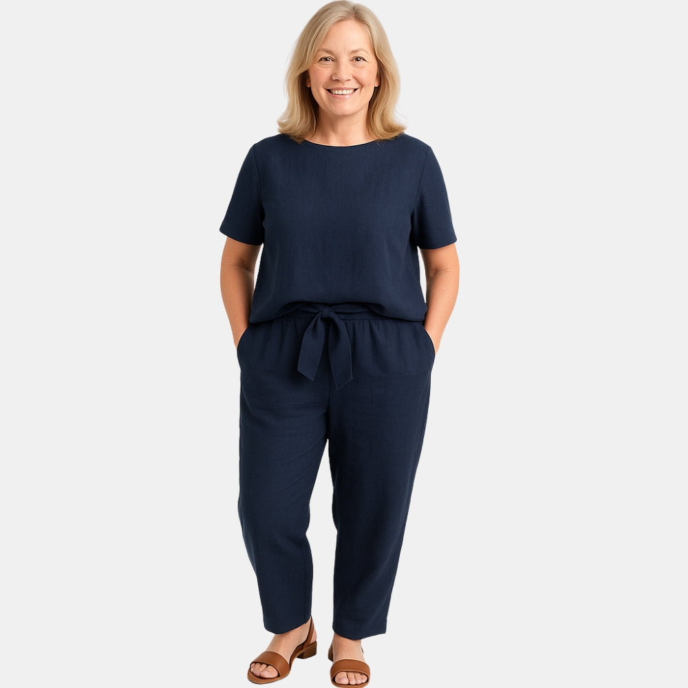 Xanthe | Classic Short Sleeve Top and Pants Set