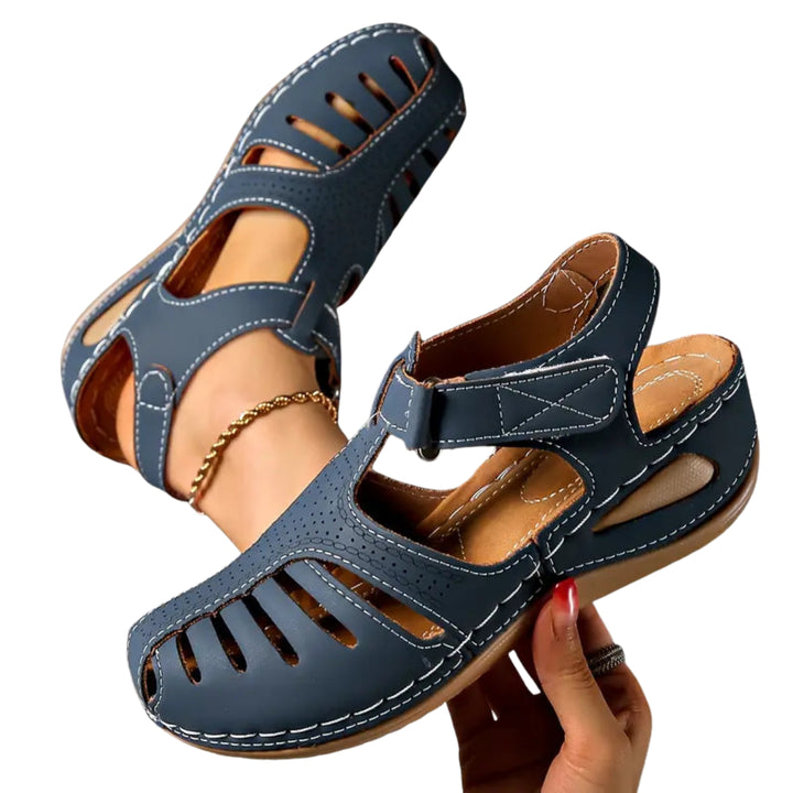 Xanthea | Closed Toe Sandals with Cutout Design