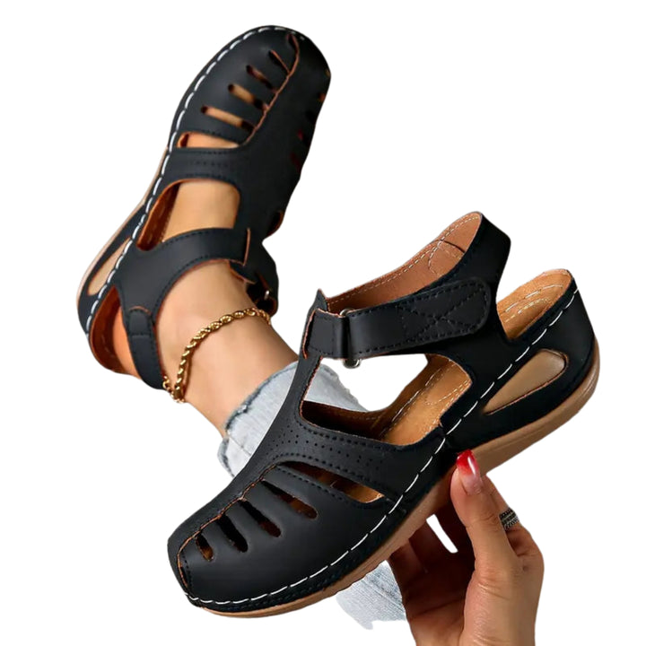 Xanthea | Closed Toe Sandals with Cutout Design