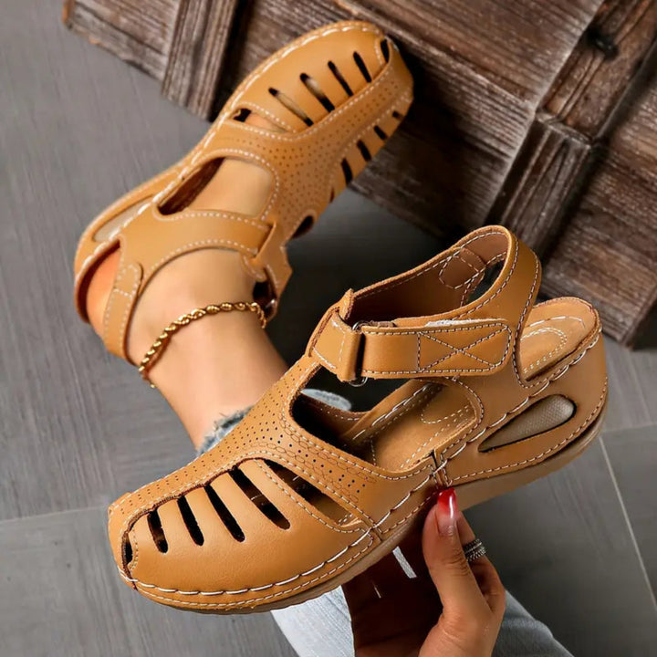 Xanthea | Closed Toe Sandals with Cutout Design