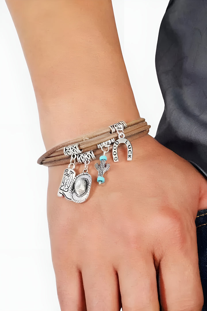 Xenaida | Layered Western Charm Bracelet