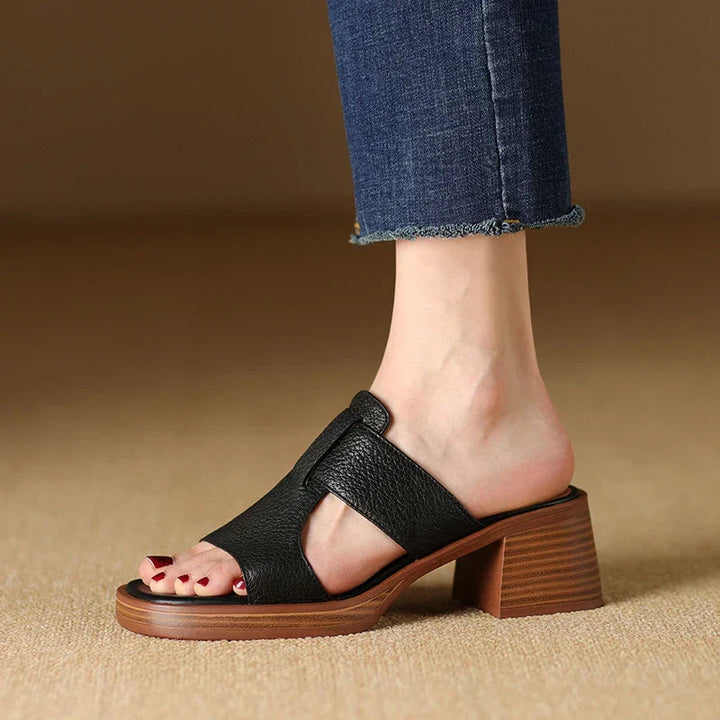 Yarina | Minimalist Slide Sandals with Wide Strap