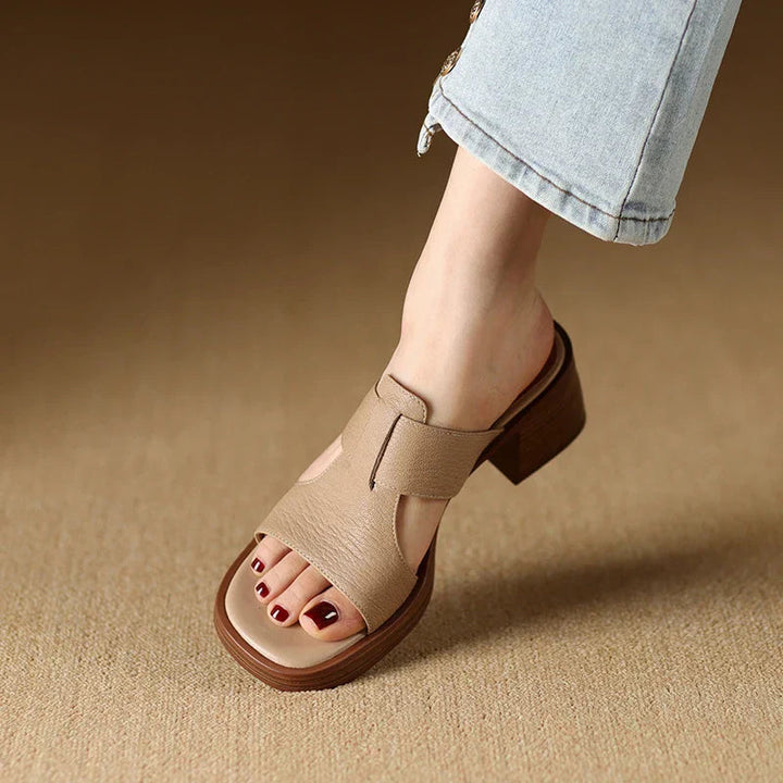Yarina | Minimalist Slide Sandals with Wide Strap