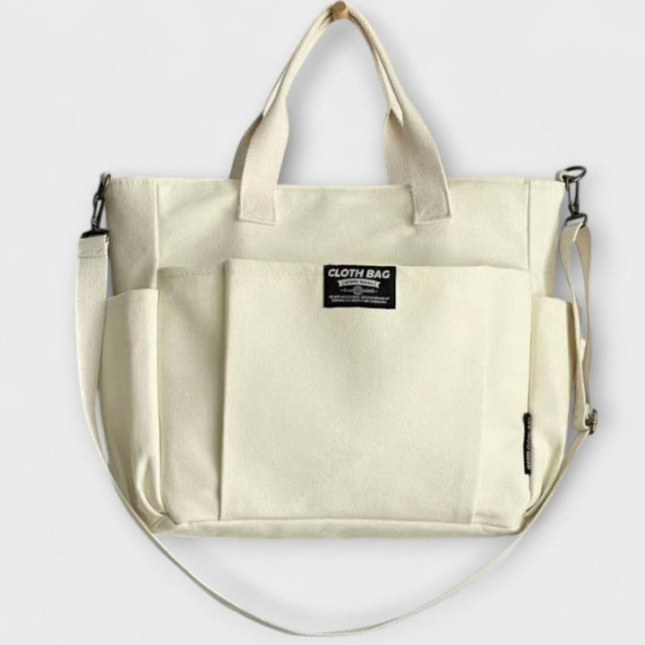 Yusra | Canvas Tote Bag with Multiple Pockets