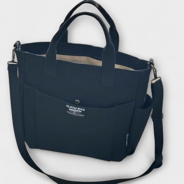 Yusra | Canvas Tote Bag with Multiple Pockets