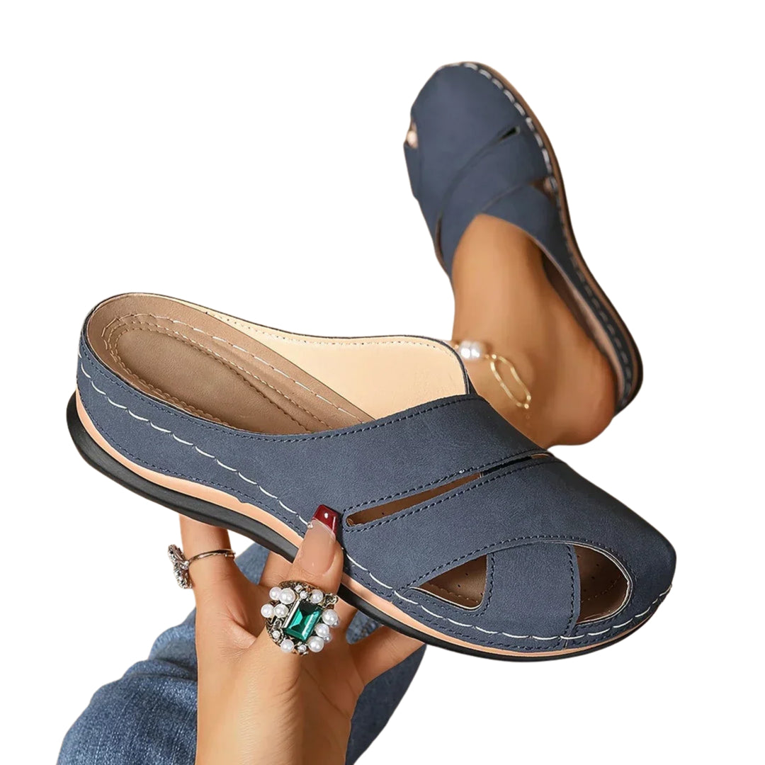 Zenobia | Slide Sandals with Cutout Upper