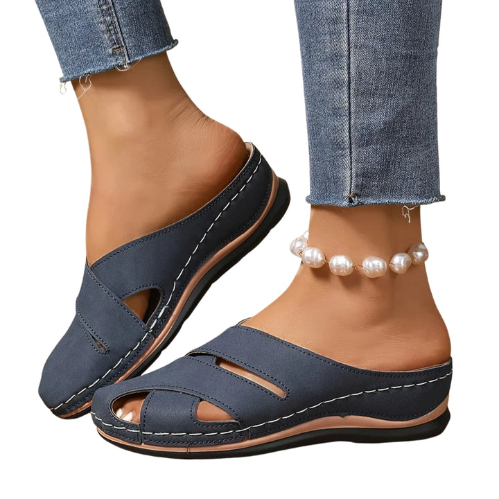 Zenobia | Slide Sandals with Cutout Upper