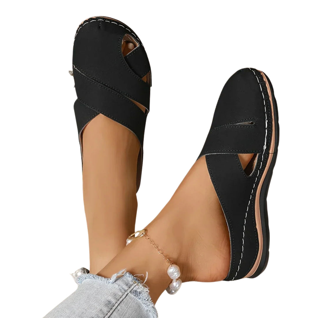 Zenobia | Slide Sandals with Cutout Upper